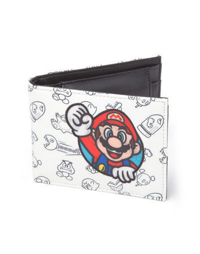 Picture of Super Mario - ארנק לבן הדפס ופאץ' מריו